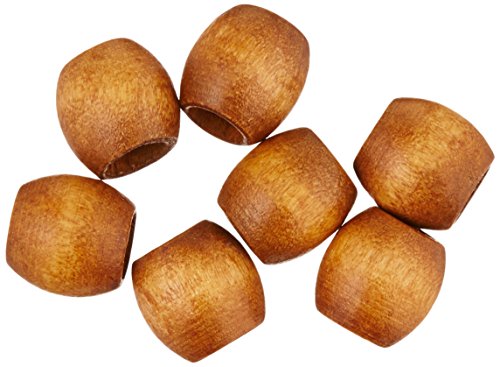 Product Cover Pepperell PWB1311-02 PWB1311-02 Barrel Wood Beads, 13mm by 11mm, Maple, 18-Pack