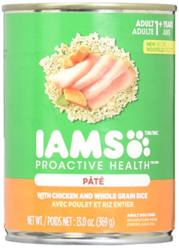 Product Cover IAMS PROACTIVE HEALTH Adult Ground Dinner With Chicken & Rice Wet Dog Food 13.2 Ounces (Pack of 12)