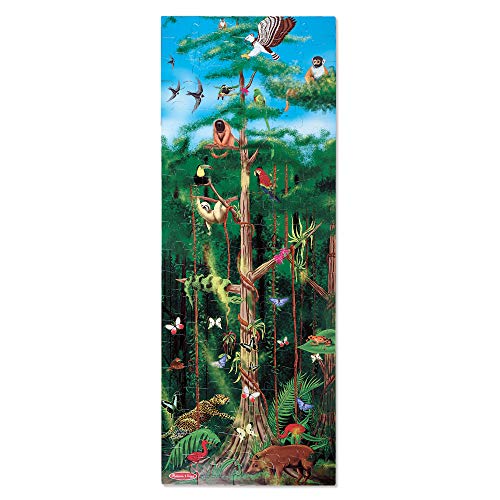 Product Cover Melissa & Doug Rainforest Floor Puzzle (Easy-Clean Surface, Promotes Hand-Eye Coordination, 100 Pieces, 48