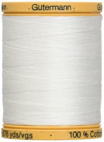 Product Cover Gutermann 25049 Natural Cotton Thread Solids 876 Yards-White