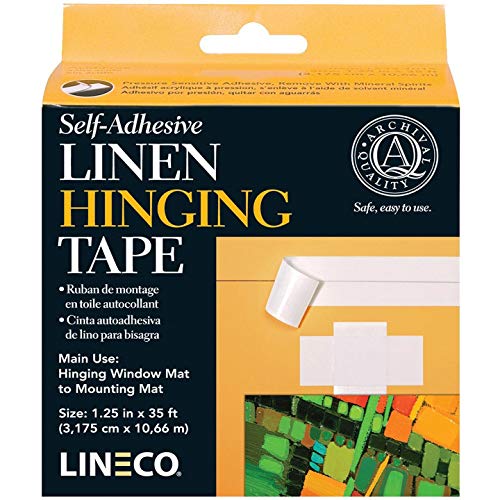 Product Cover Lineco L5331015 L533-1015 Self Adhesive Linen Tape 1.25Inx35Ft, Multicolor