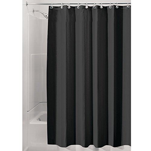 Product Cover iDesign Fabric Shower Curtain, Mold- and Mildew-Resistant Water-Repellent Bath Liner for Master Bathroom, Kid's Bathroom, Guest Bathroom, 72