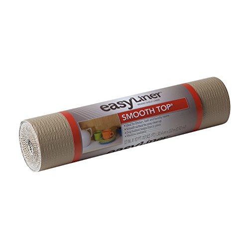 Product Cover Duck Brand 1211084 Smooth Top Easy Liner Non-Adhesive Shelf Liner, 12-Inch x 10-Feet, Taupe