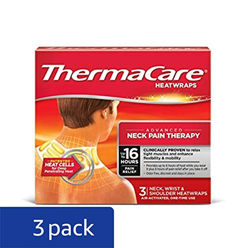 Product Cover ThermaCare Air-Activated Heatwraps, Neck, Wrist & Shoulder, 3 HeatWraps (Pack of 3)