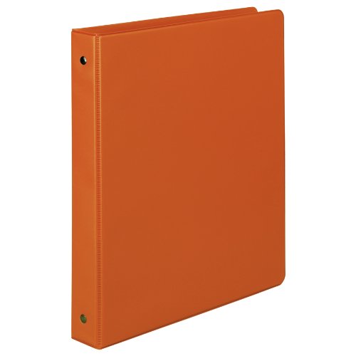 Product Cover Samsill 1 Inch Value Document Storage 3 Ring Binder, Round Ring, 11 x 8.5 Inches, Orange (11313)