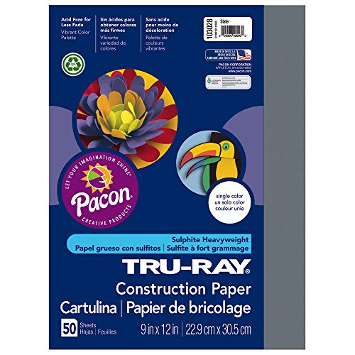 Product Cover Tru-Ray Heavyweight Construction Paper, Slate,  9