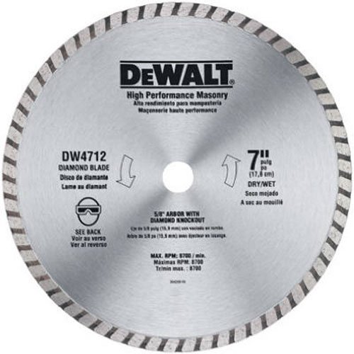 Product Cover DEWALT DW4712B 7-Inch High Performance Diamond Masonry Blade