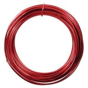 Product Cover Aluminum Craft Wire 12 Gauge 39 Feet RED 42612 by Minor Details