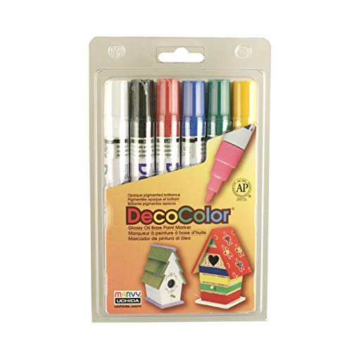 Product Cover Uchida 300-6A 6-Piece Decocolor Broad Point Paint Marker Set