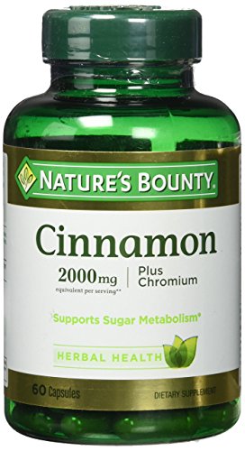 Product Cover Nature's Bounty Cinnamon 2000mg Plus Chromium, 60 Count