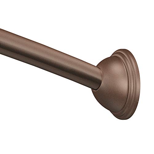 Product Cover Moen CSR2160OWB 54 72-Inch Adjustable Length Fixed Mount Single Curved Shower Rod, Pack of 1, Old World Bronze
