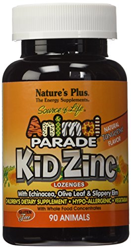 Product Cover Natures Plus Animal Parade KidZinc Lozenges Tangerine -- 90 Lozenges
