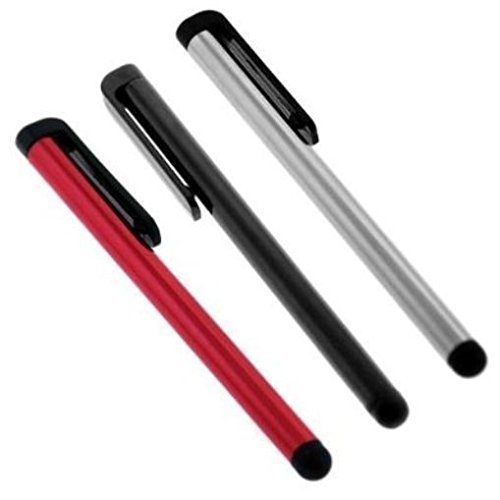 Product Cover BlastCase 3 Pack of Universal Touch Screen Stylus Pen (Red + Black + Silver)