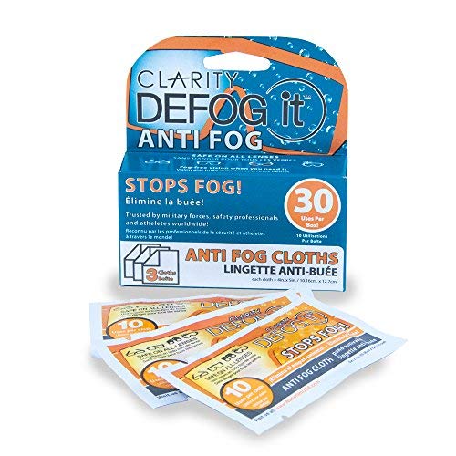 Product Cover Clarity Defog It Tear-and-Go Dry Cloth 3-Pack Box - Reusable Wipes - Fog-free Vision