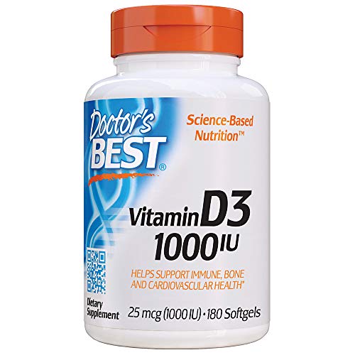 Product Cover Doctor's Best Best Vitamin D3 1000 IU, Softgel Capsules, 180-Count