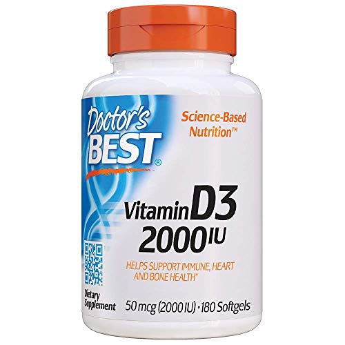 Product Cover Doctor's Best Best Vitamin D3 2000 IU, Softgel Capsules, 180-Count