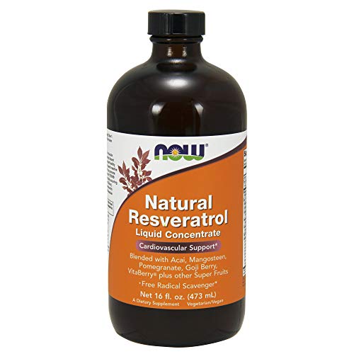 Product Cover NOW Supplements, Natural Resveratrol, with Acai, Mangosteen, Pomegranate, Goji Berry, VitaBerry & other Super Fruits, 16-Ounce Liquid Concentrate