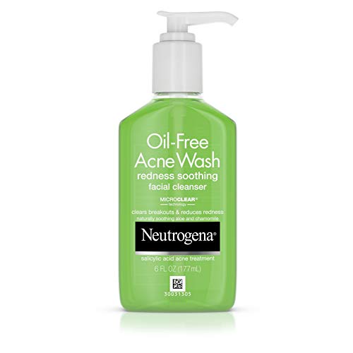 Product Cover Neutrogena Oil Free Acne Wash Redness Soothing Facial Cleanser, 6 Ounce