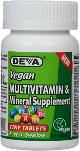 Product Cover Deva Vegan Multivitamin, Mineral Supplement, Tiny Tablets, 90 Count Bottle