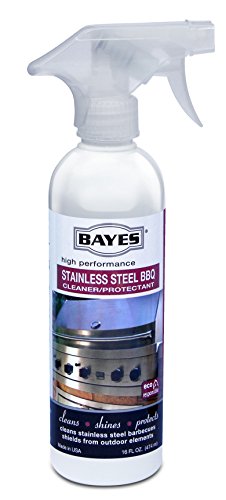 Product Cover Bayes High-Performance Stainless Steel BBQ Cleaner, Polish, and Protectant - Cleans, Shines and Protects Exterior Stainless Steel Barbecue Surfaces, Shields from Outdoor Elements - 16 oz