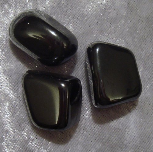 Product Cover Set of 3 Hematite Tumble Stones Gemstones Crystals