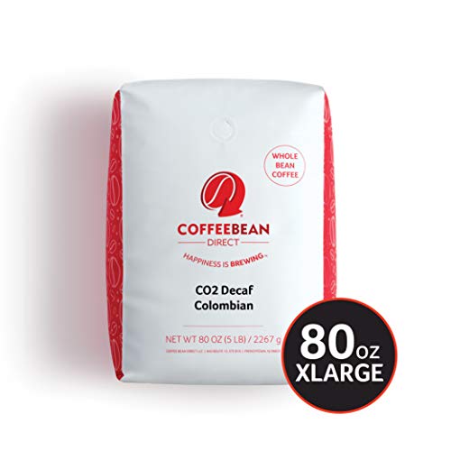 Product Cover Coffee Bean Direct CO2 Decaf Colombian, Whole Bean Coffee, 5-Pound Bag