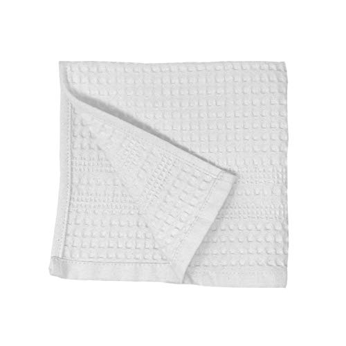 Product Cover Gilden Tree Premium Washcloth 100% Natural Cotton Quick Dry Waffle Weave Soft Luxurious Highly Absorbent Fabric Small Face Towel No Lint Fade Resistant Color (White)