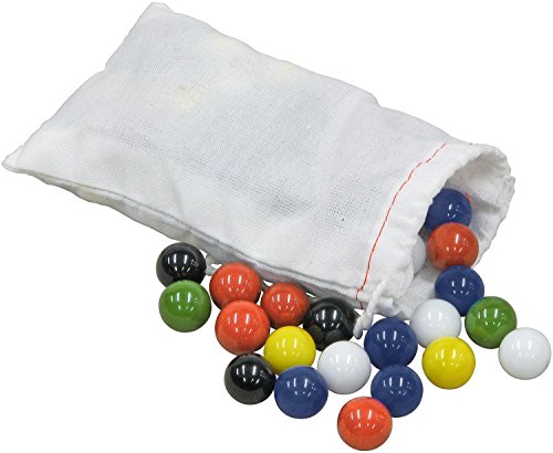 Product Cover Marbles for Chinese Checkers, 60 pc, 10 each of 6 colors - Made in USA.