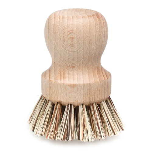 Product Cover Redecker Natural Fiber Bristle Pot Brush, Comfortable Beechwood Handle, Durable Heat-Resistant Design for Cleaning Pots, Pans and More, 2-1/4 inch Diameter, Made in Germany