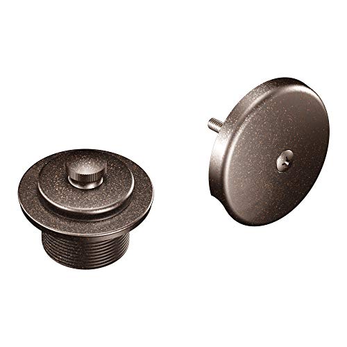 Product Cover Moen T90331ORB Push-N-Lock Tub and Shower Drain Kit with 1-1/2 Inch Threads, Oil-Rubbed Bronze