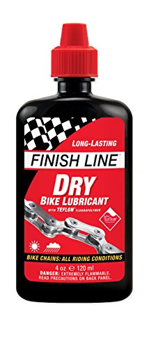 Product Cover Finish Line Dry Bicycle Chain Lube with Teflon - 4oz Squeeze Bottle
