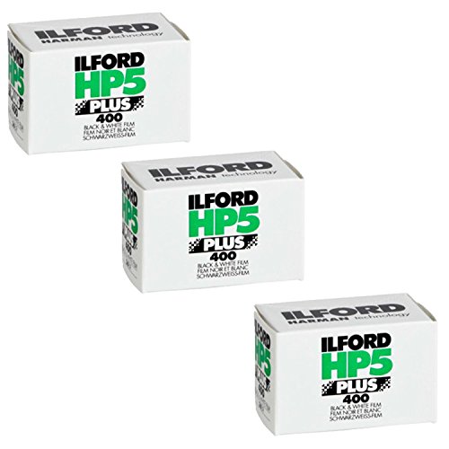 Product Cover Ilford 1574577 HP5 Plus, Black and White Print Film, 35 mm, ISO 400, 36 Exposures (Pack of 3)