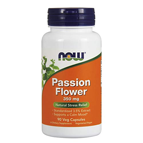 Product Cover NOW Supplements, Passion Flower (Passiflora incarnata) 350 mg, Natural Stress Relief*, 90 Veg Capsules