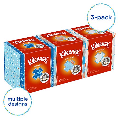 Product Cover Kleenex Professional Anti-Viral Facial Tissue Cube for Business (21286), White, 3 Boxes / Bundle