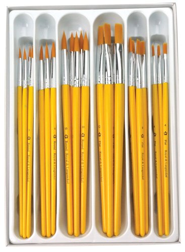 Product Cover Royal Brush RCVP-101 Taklon Hair Classroom Value Pack, Assorted Size (Pack of 30)