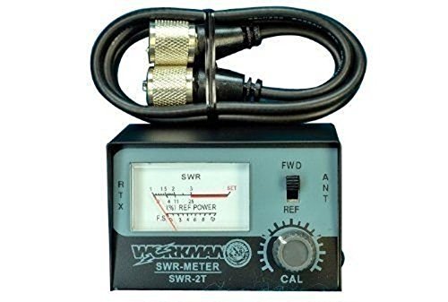 Product Cover SWR METER for CB Radio Antennas with 3' Jumper cable - Workman SWR2T & CX-3-PL-PL