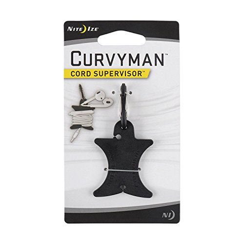 Product Cover Nite Ize Curvyman Cord Supervisor - Easy Earbud Organizer, Headphone Cord Wrap - Black