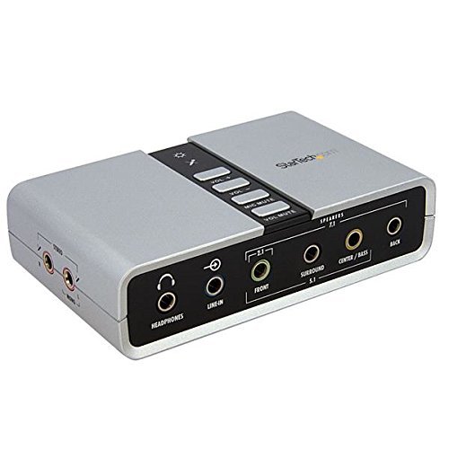 Product Cover StarTech.com 7.1 USB Sound Card - External Sound Card for Laptop with SPDIF Digital Audio - Sound Card for PC - Silver (ICUSBAUDIO7D)