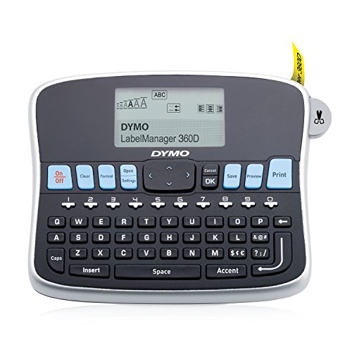 Product Cover DYMO Desktop Label Maker | LabelManager 360D Rechargeable Hand-Held Label Maker, Easy-to-Use, One-Touch Smart Keys, QWERTY Keyboard, Large Display, for Home & Office Organization