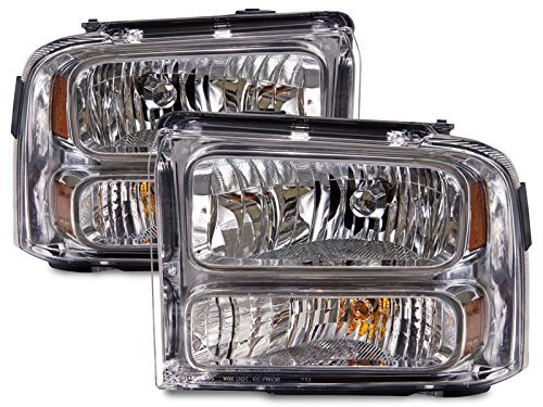 Product Cover Super Duty/Excursion Chrome Headlights Headlamps Driver/Passenger Pair