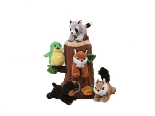 Product Cover Plush Treehouse with Animals - Five (5) Stuffed Forest Animals