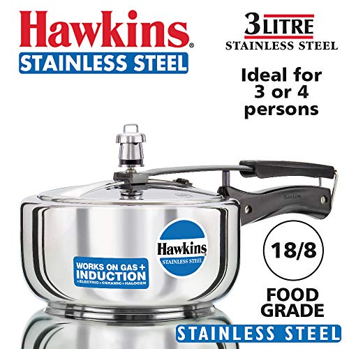 Product Cover Hawkins B60 Pressure Cooker, 3 L, Silver