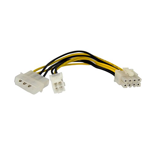Product Cover StarTech.com 6 Inch 4 Pin to 8 Pin EPS Power Adapter with LP4 - F/M - ATX to EPS Power Adapter (EPS48ADAP)