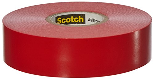 Product Cover Scotch Vinyl Color Coding Electrical Tape 35, 3/4 in x 66 ft, Red