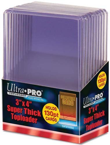 Product Cover Ultra Pro 82327 3 x 4 inch Toploaders Super Thick (10 Count), Clear
