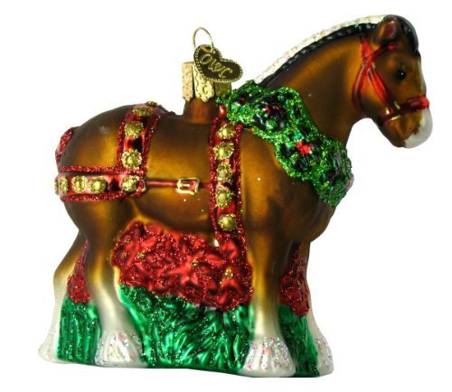 Product Cover Old World Christmas Ornaments: Holiday Clydesdale Glass Blown Ornaments for Christmas Tree