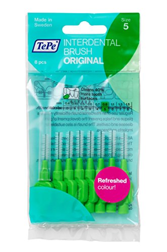 Product Cover TePe Interdental Brushes 0.8mm Green - 1 Packets of 8 (8 Brushes)