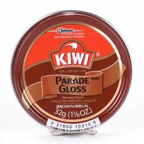 Product Cover Kiwi 10313 1-1/8 Oz Brown Gloss Premium Shoe Polish With Silicone, 1.125 Ounce
