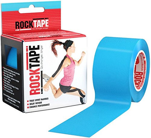 Product Cover RockTape Original 2-Inch Water-Resistant Kinesiology Tape, 16.4-Foot Continuous Roll, Electric Blue