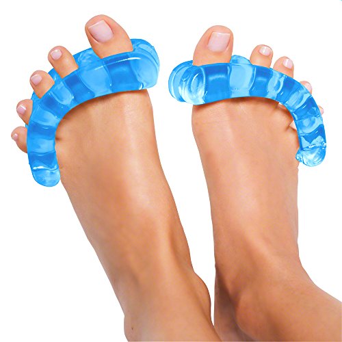 Product Cover Original YogaToes - Small Sapphire Blue: Toe Stretcher & Toe Separator. Fight Bunions, Hammer Toes, Foot Pain & More!